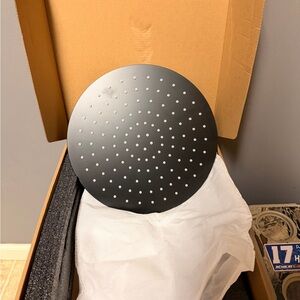 Round Black 12” Shower Head